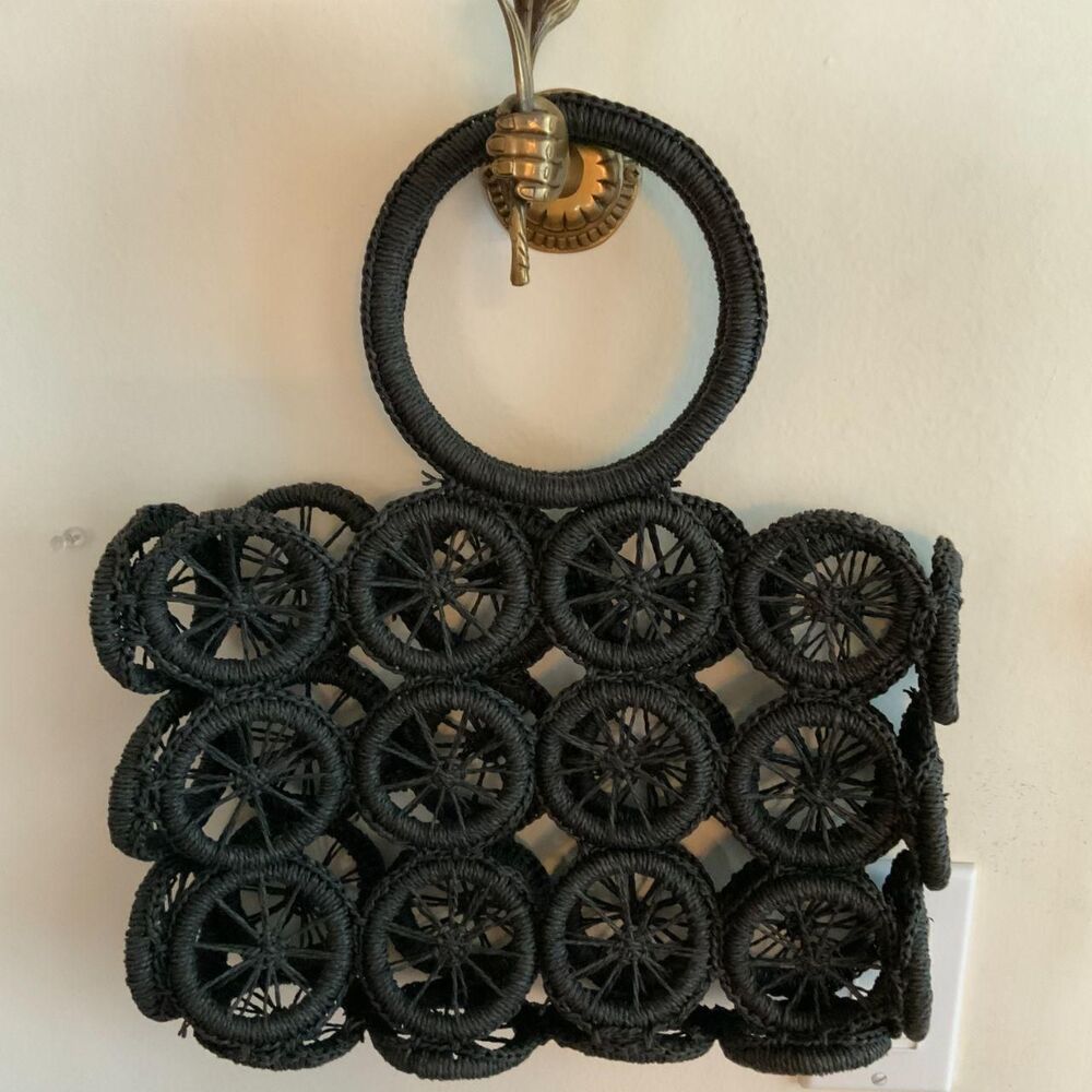 Summer Woven Women's Black Bag